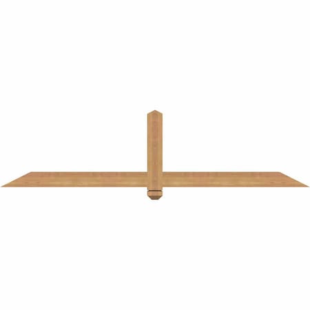 Ekena Millwork Eugene Smooth Timber Gable Bracket, Western Red Cedar, 72"W x 18"H x 3 1/2"D x 3 1/2"F, 6/12 Pitch GBW072X18X0404EUG00SWR